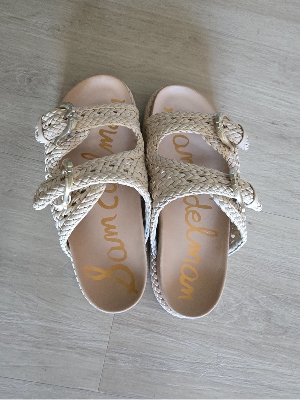 NWOT - Sam Edelman Reid Slides in color linen